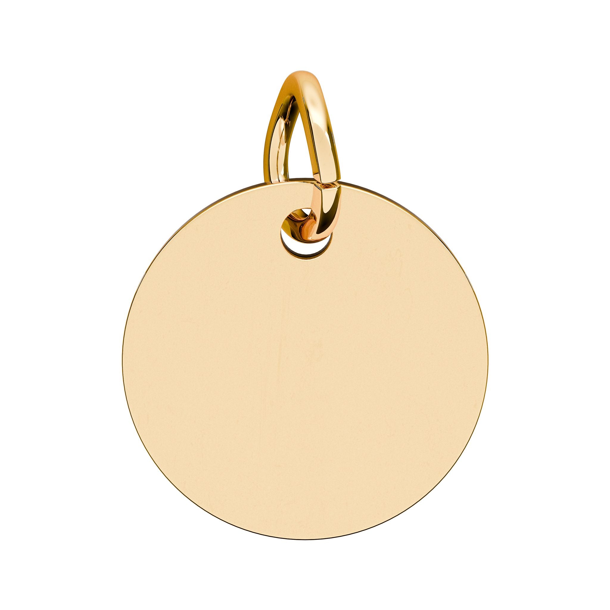 Engravable Birthstone Circle Charm — Personalized Necklace Pendant