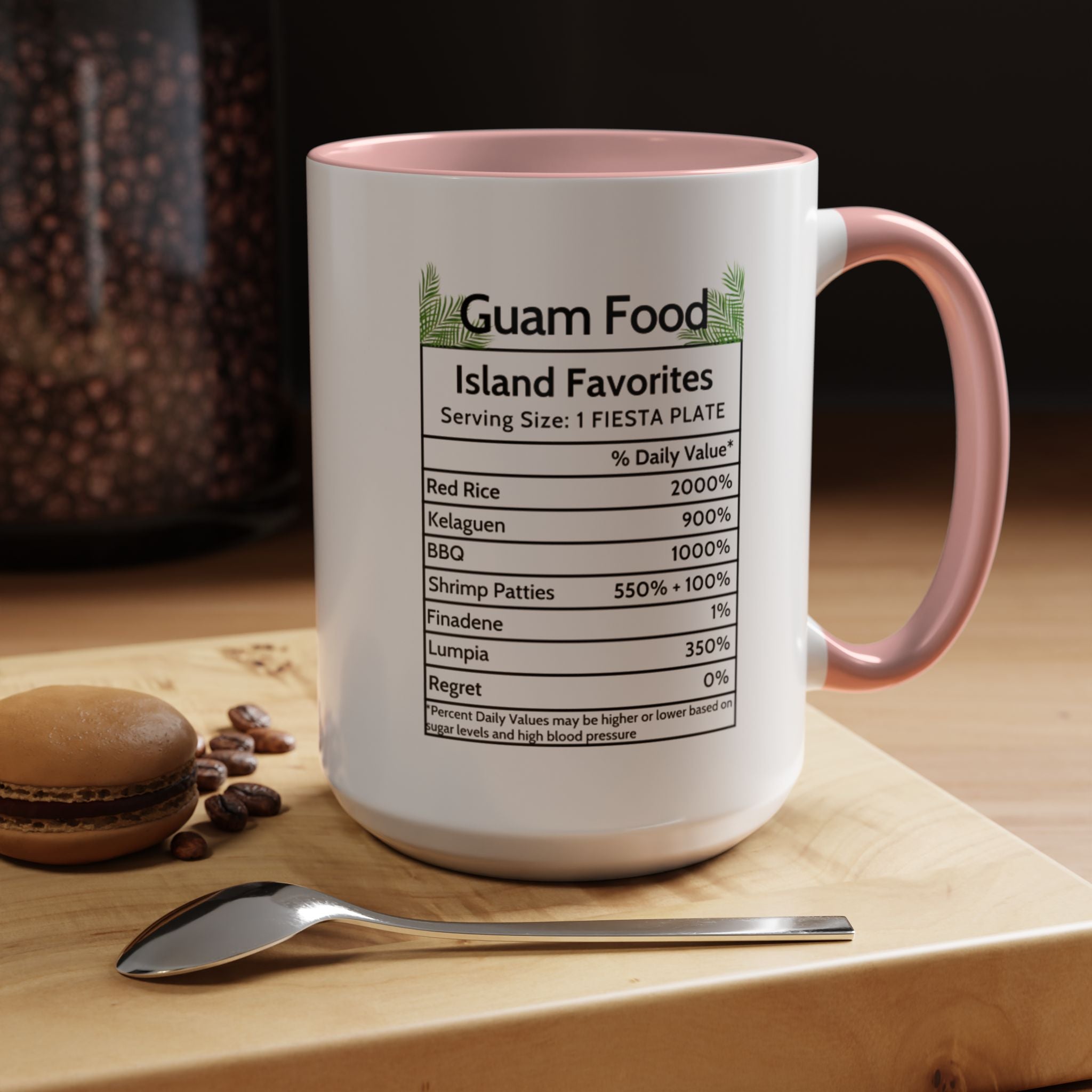 Personalized Name Guam Fiesta Menu Coffee Mug | Island Favorites Accent Mug (11/15oz)