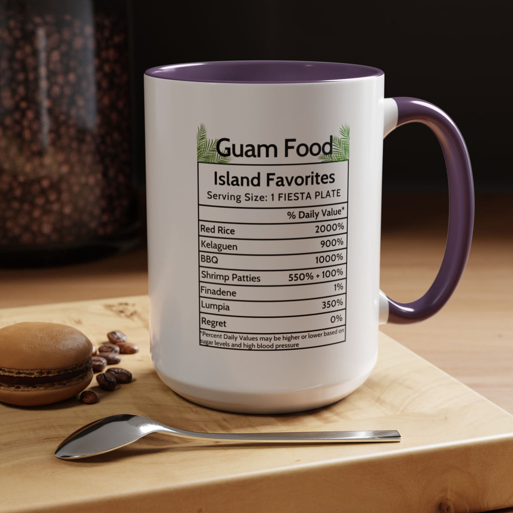 Personalized Name Guam Fiesta Menu Coffee Mug | Island Favorites Accent Mug (11/15oz)
