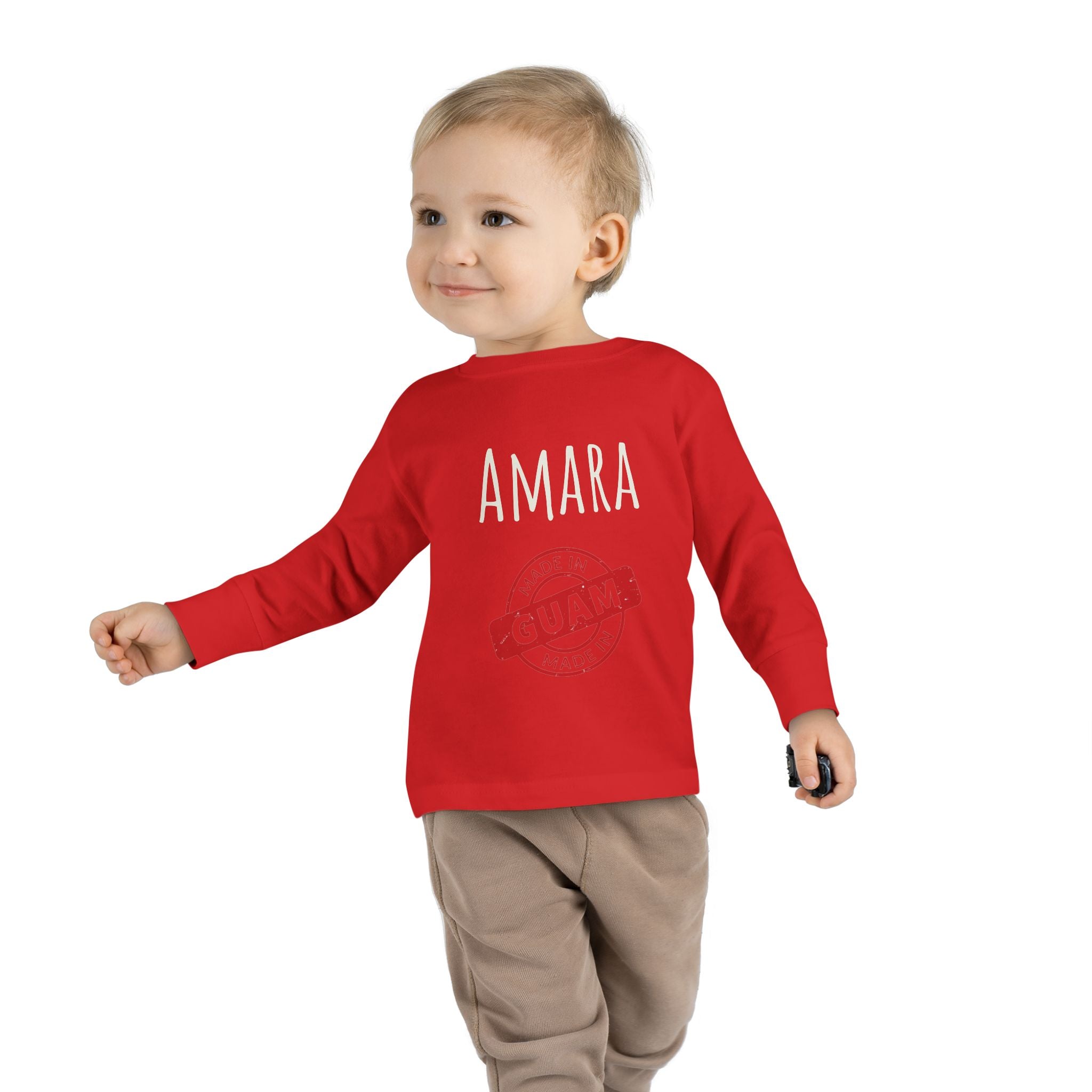 Personalize Made In Guam Kids Long Sleeve Shirt | Customize Name Long Sleeve