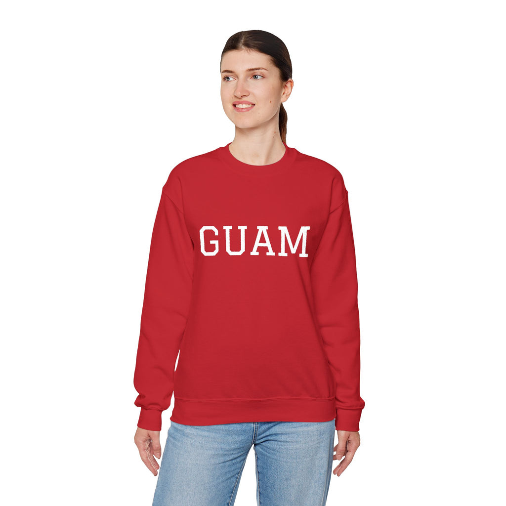 Guam EmbroideredCrewneck Sweatshirt | Personalized Text