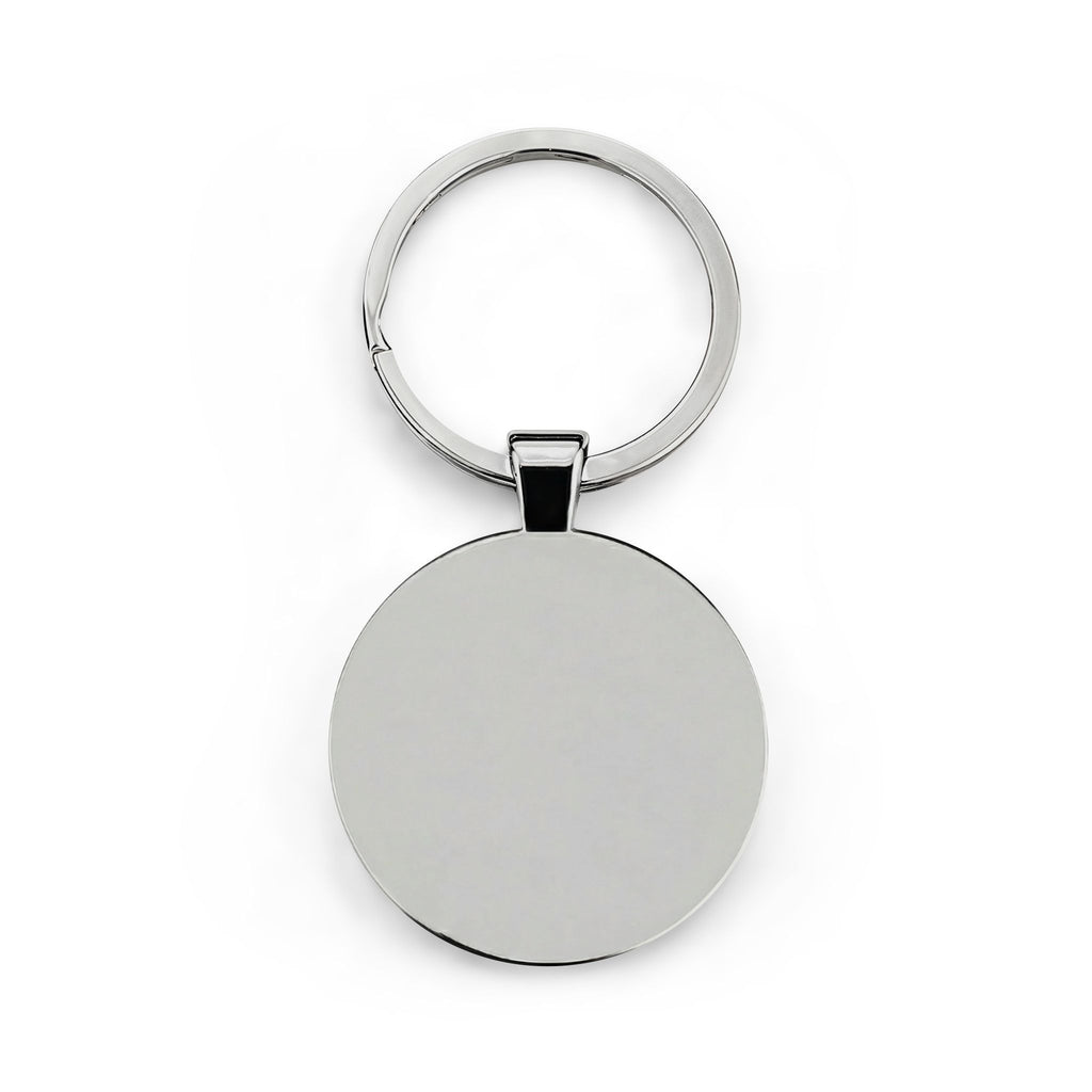 Personalized Round Stainless Steel Keychain (Add your own logo or buy as is)