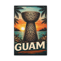 Guam Sunset Canvas Wall Art — Vintage Talofofo Pillar Beach Print