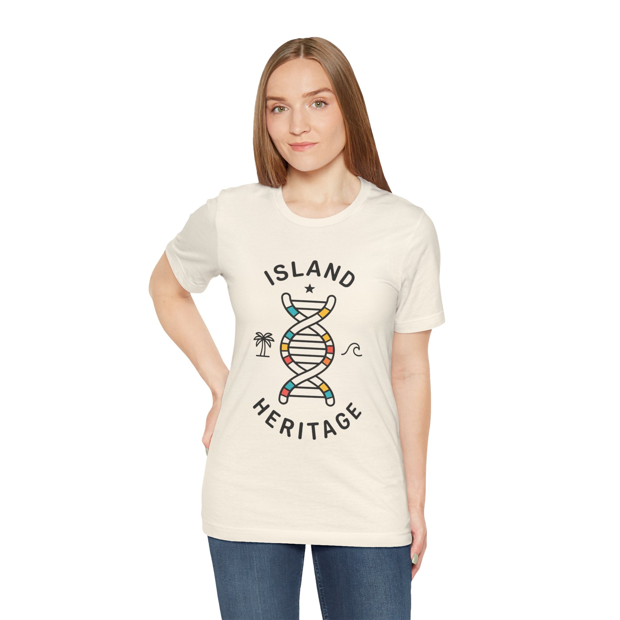 Island Heritage T-Shirt | Caribbean Pride, Retro Passport Stamp