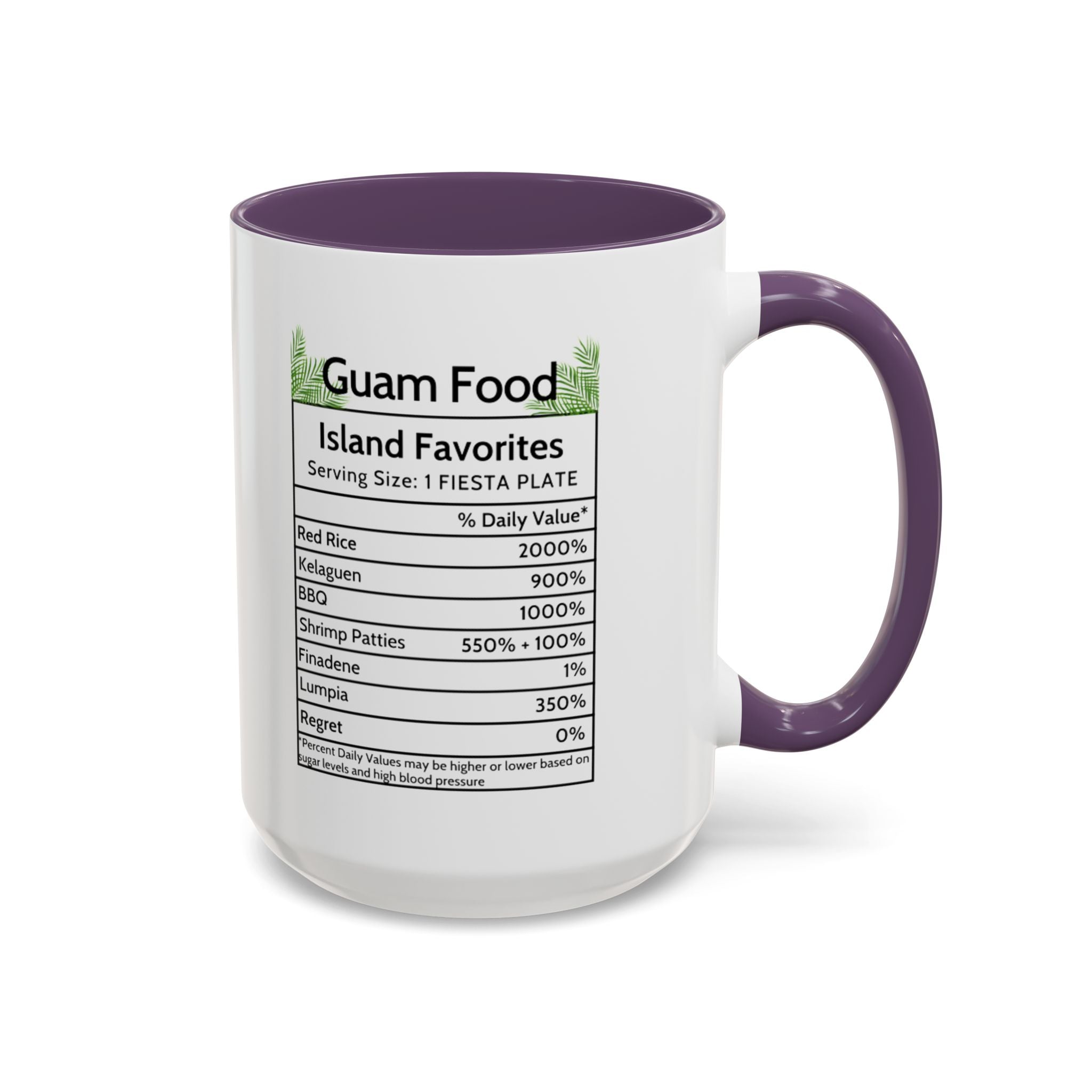 Personalized Name Guam Fiesta Menu Coffee Mug | Island Favorites Accent Mug (11/15oz)