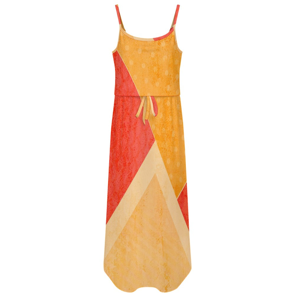 Spaghetti strap side slit dress