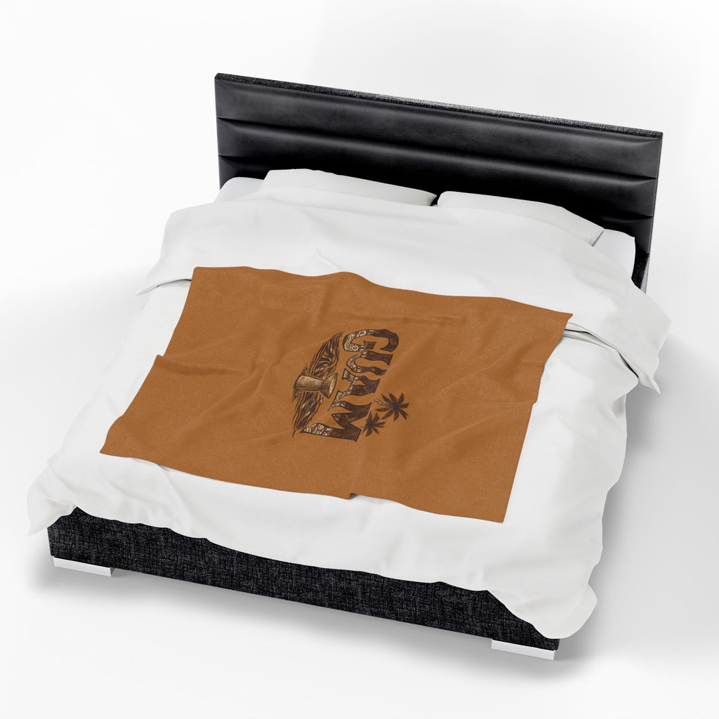 Guam Velveteen Plush Blanket |Tropical Island Souvenir Throw