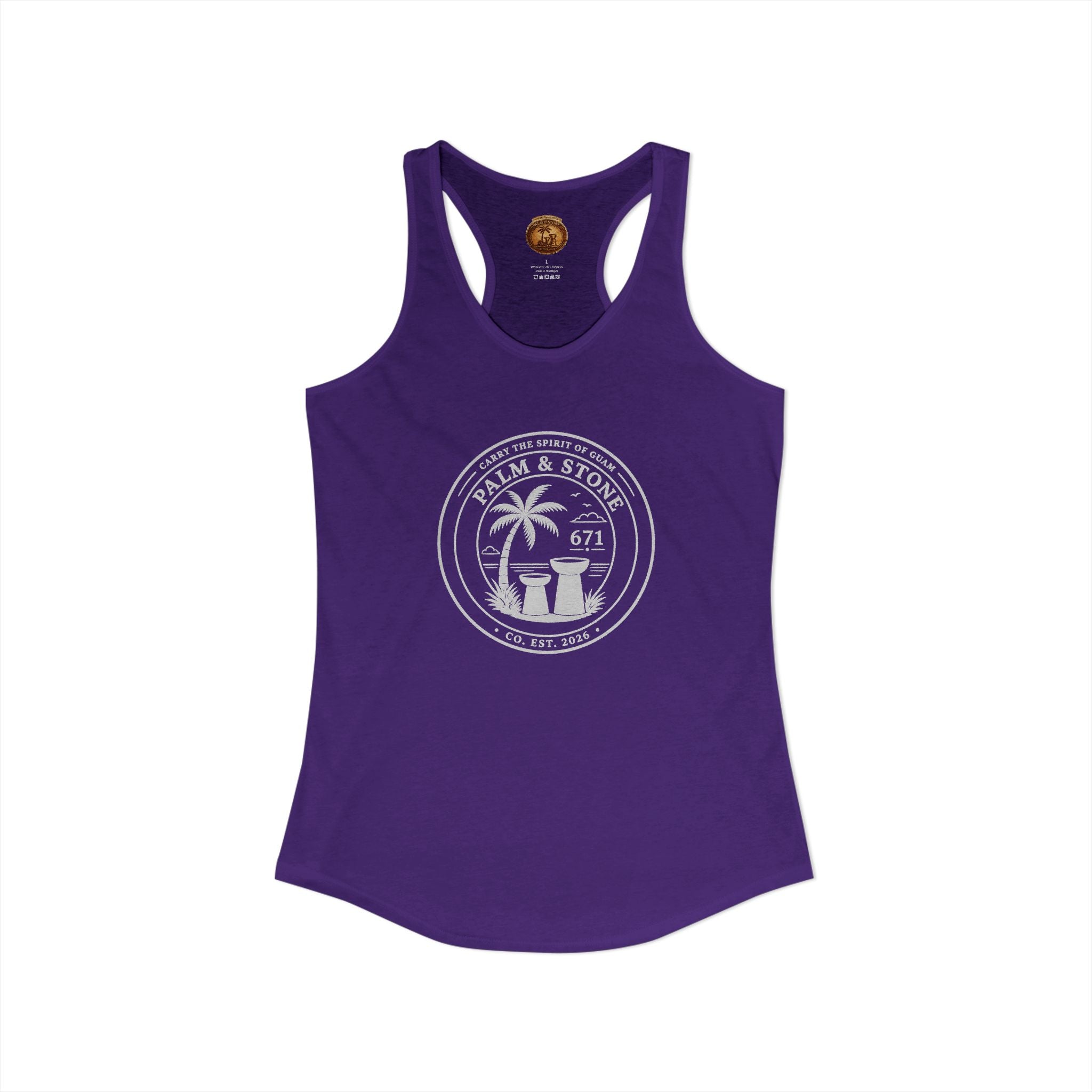 Women's Guam Island Palm | Ideal Racerback Tank