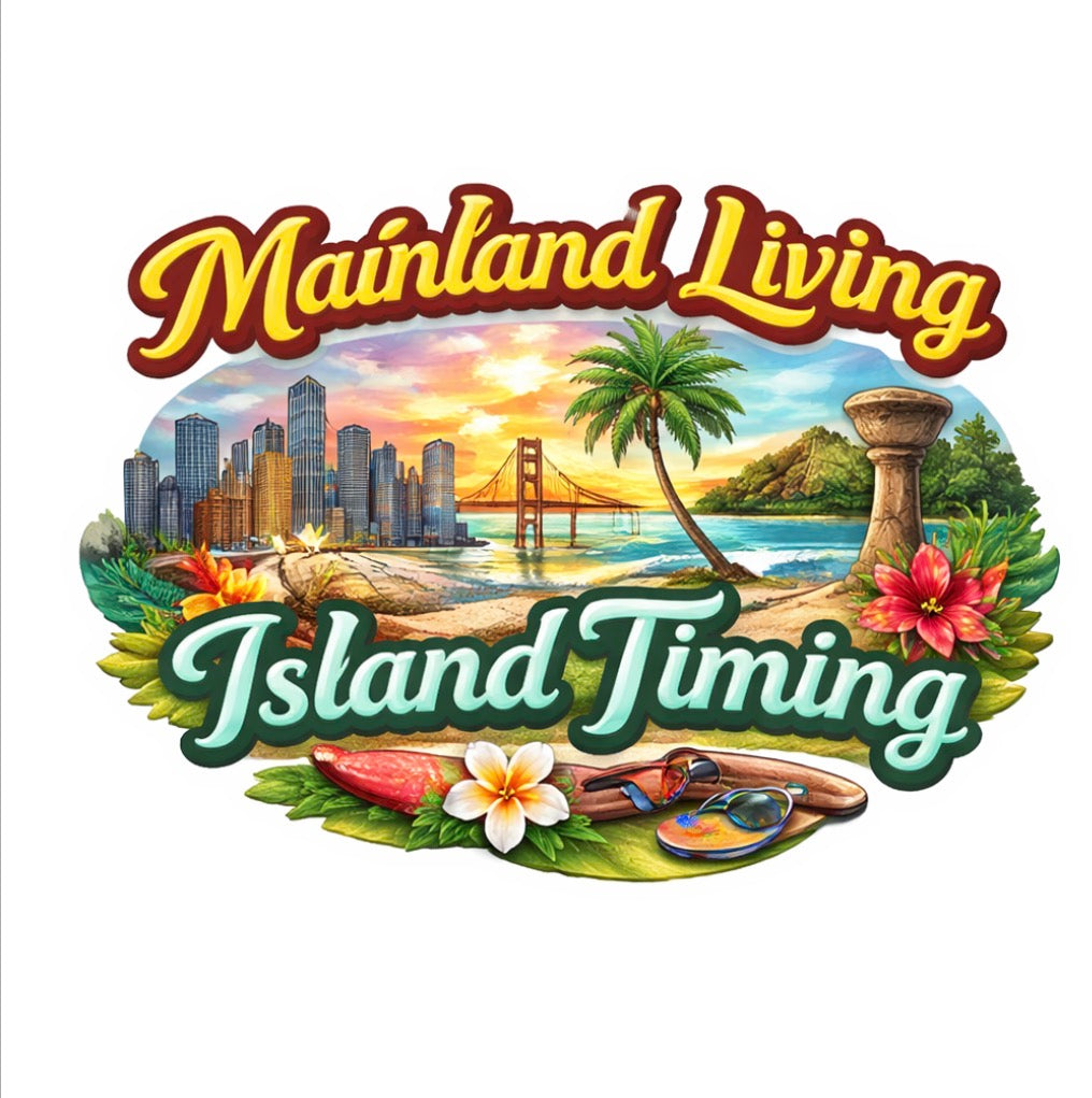 Guam Heart Stickers | Red Rice, Lumpia, Spam, Empanadas, BBQ, Mainland Island Timing Options
