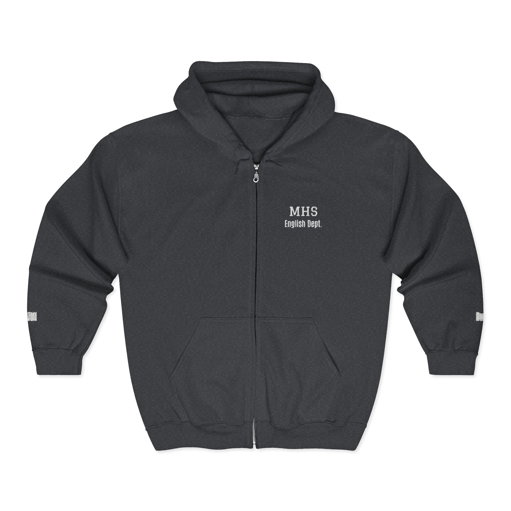 Personalized Unisex Heavy Blend™ Full Zip Hooded Sweatshirt (Add your school name, logo, subject, initials)