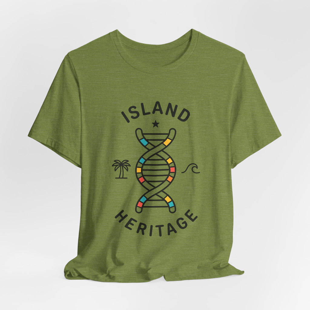 Island Heritage T-Shirt | Caribbean Pride, Retro Passport Stamp