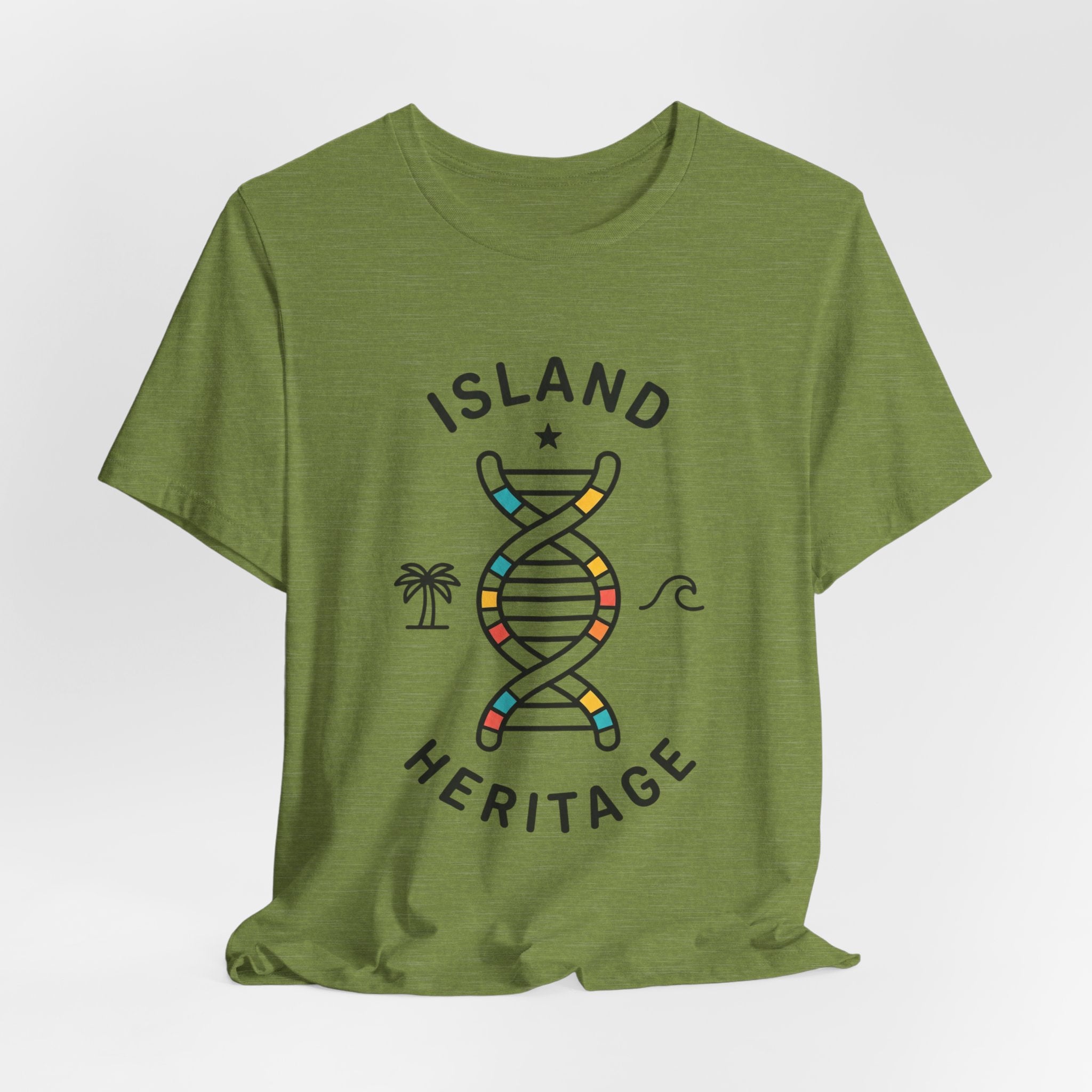 Island Heritage T-Shirt | Caribbean Pride, Retro Passport Stamp