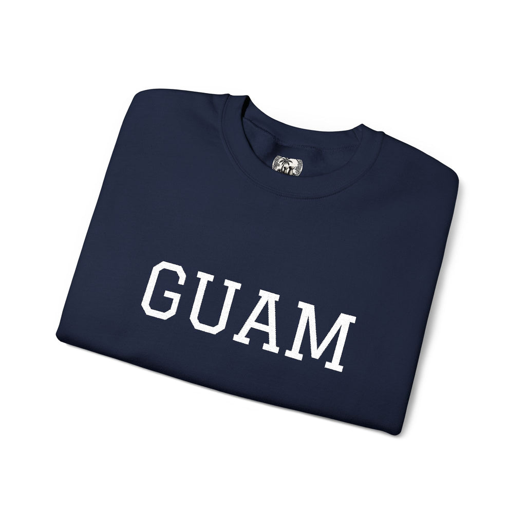 Guam EmbroideredCrewneck Sweatshirt | Personalized Text