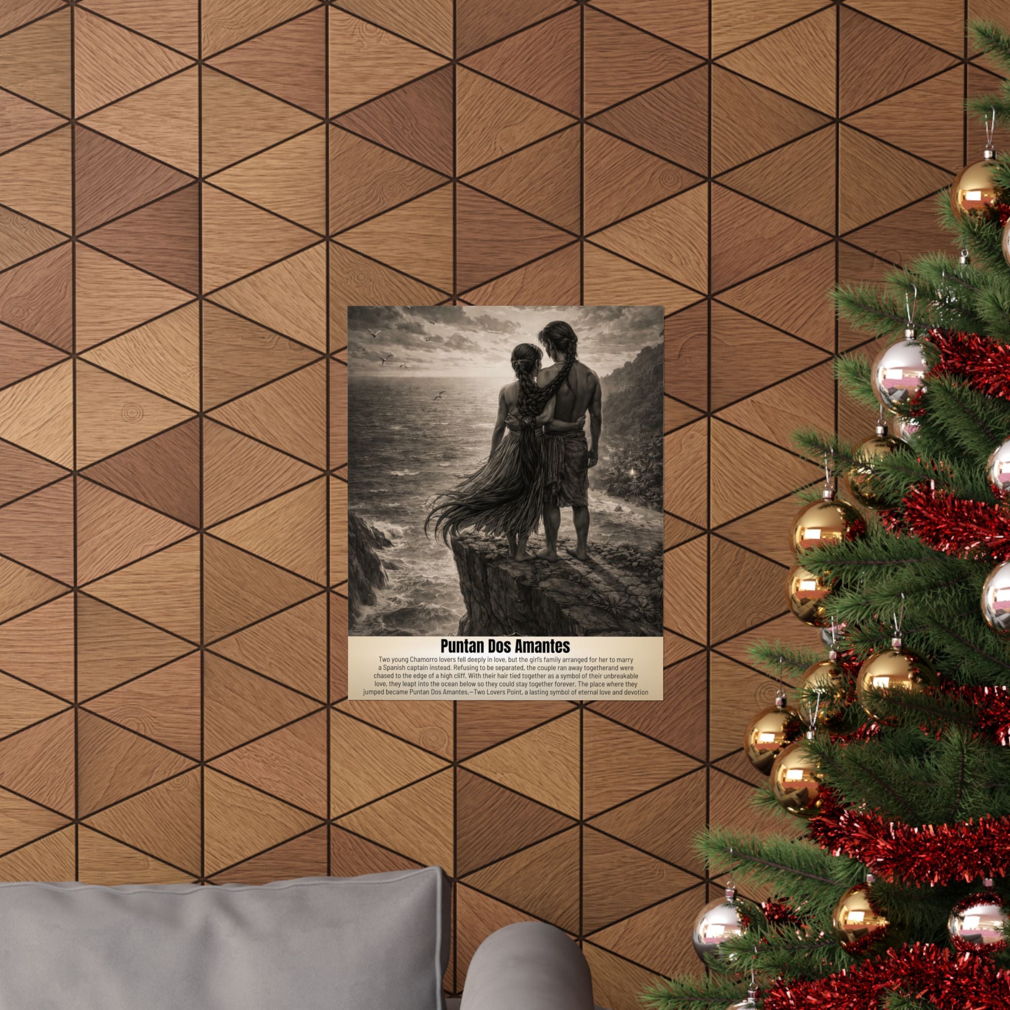 "Puntan Dos Amantes" Vintage Wall Art | Matte Finished Wall Art