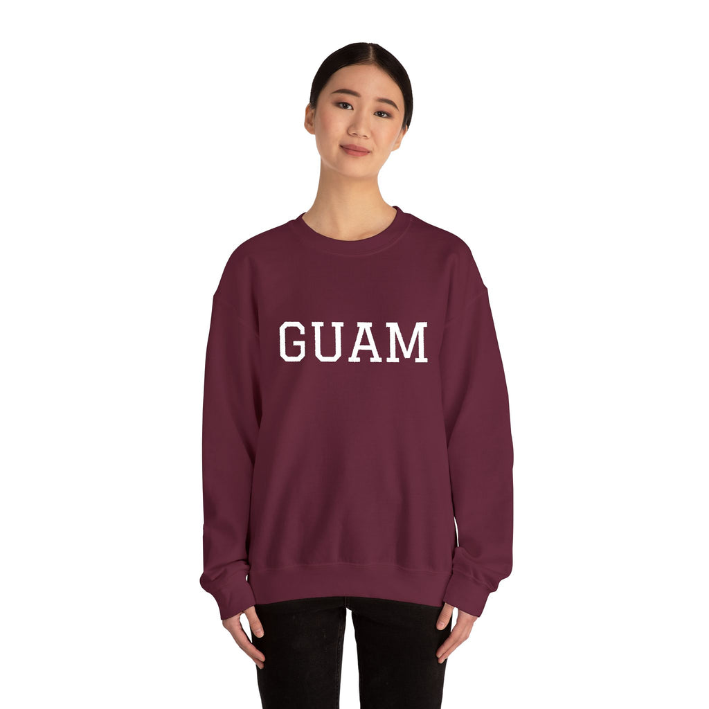 Guam EmbroideredCrewneck Sweatshirt | Personalized Text