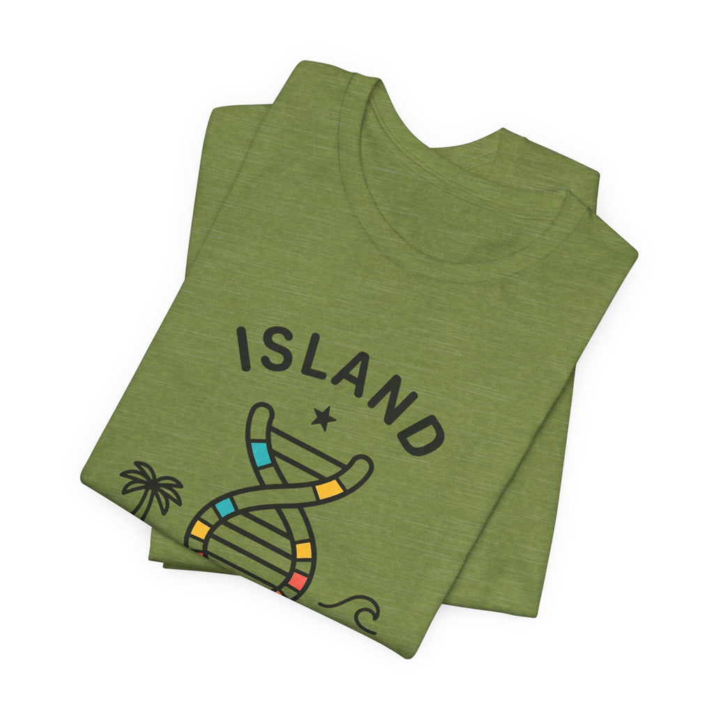 Island Heritage T-Shirt | Caribbean Pride, Retro Passport Stamp