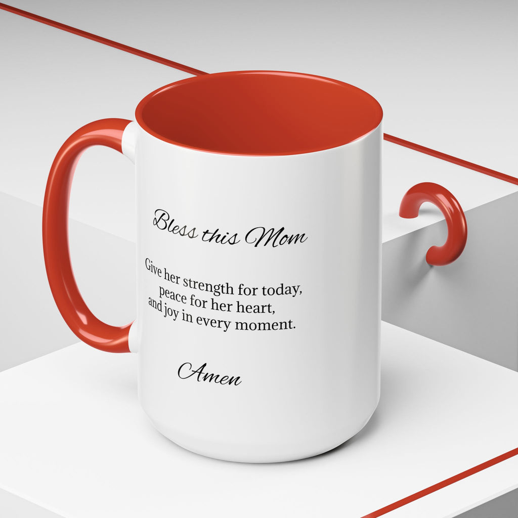 Personalized Inspirational Mom Accent Coffee Mug | Heartfelt Quote Gift (11/15 oz)