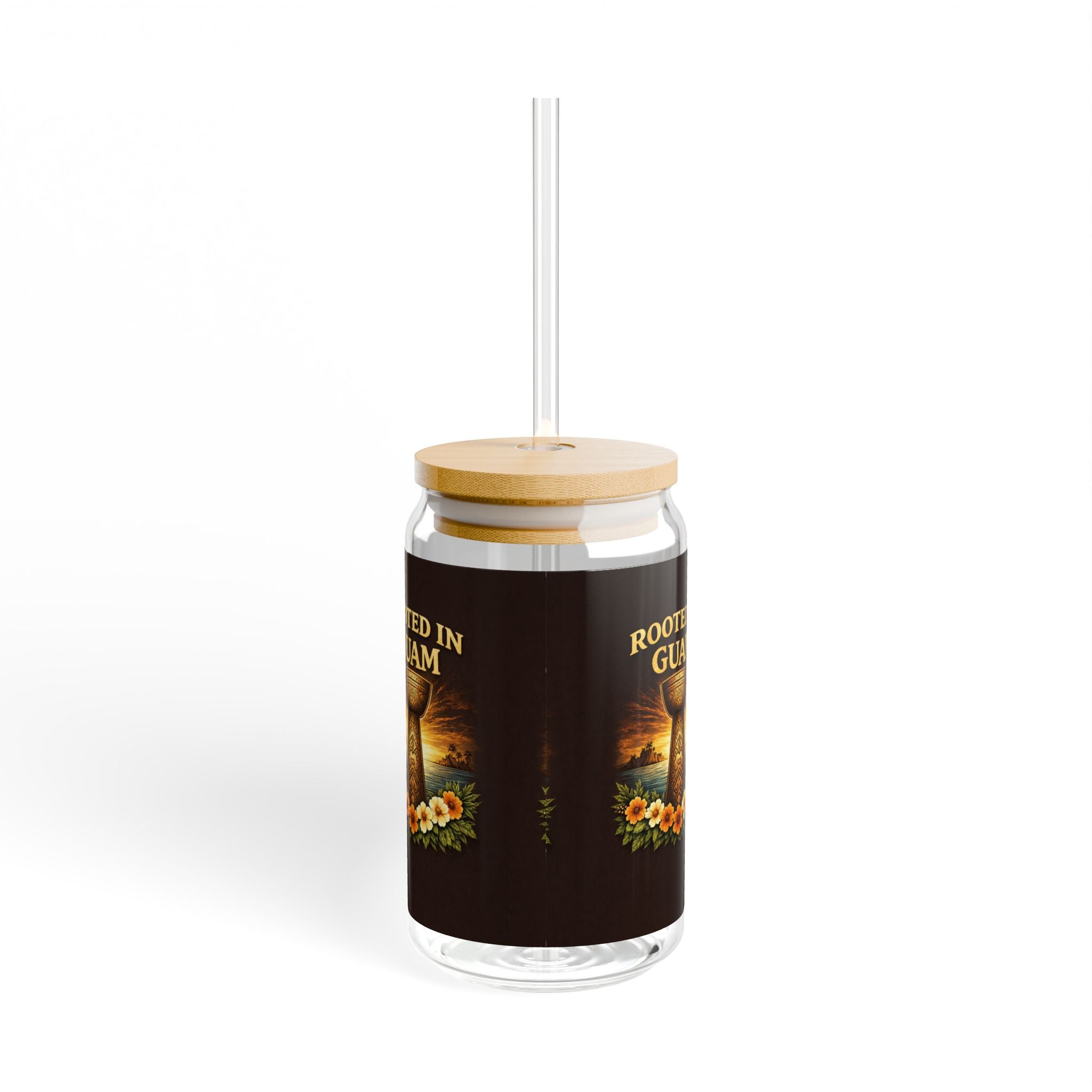 Rooted in Guam Sipper Glass — 16oz Personalized Island Tumbler