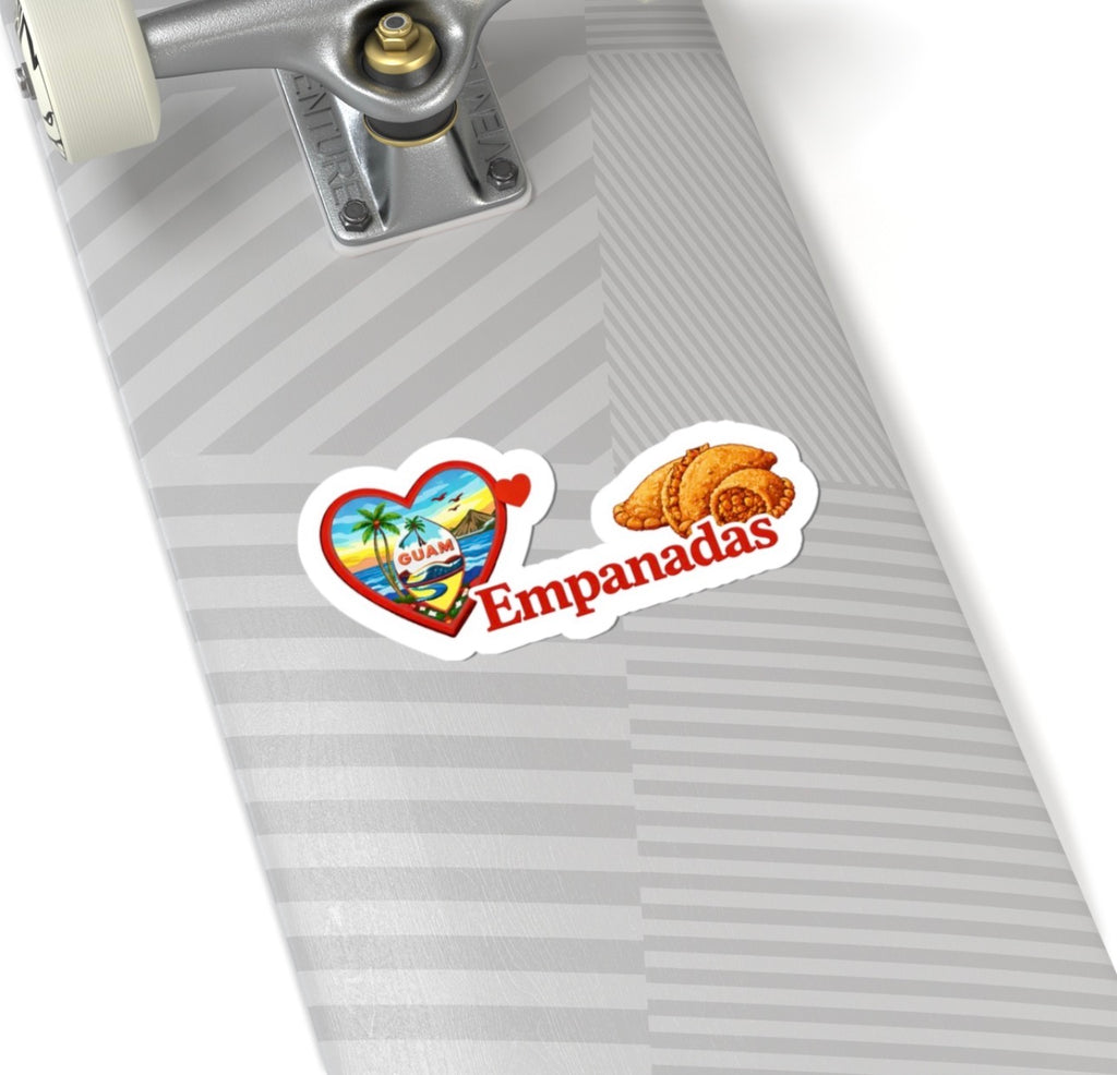 Guam Heart Stickers | Red Rice, Lumpia, Spam, Empanadas, BBQ, Mainland Island Timing Options