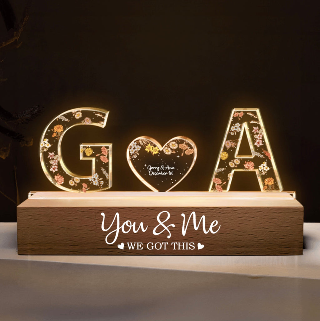 You & Me We Got This Custom Name I Personalized LED Night Light