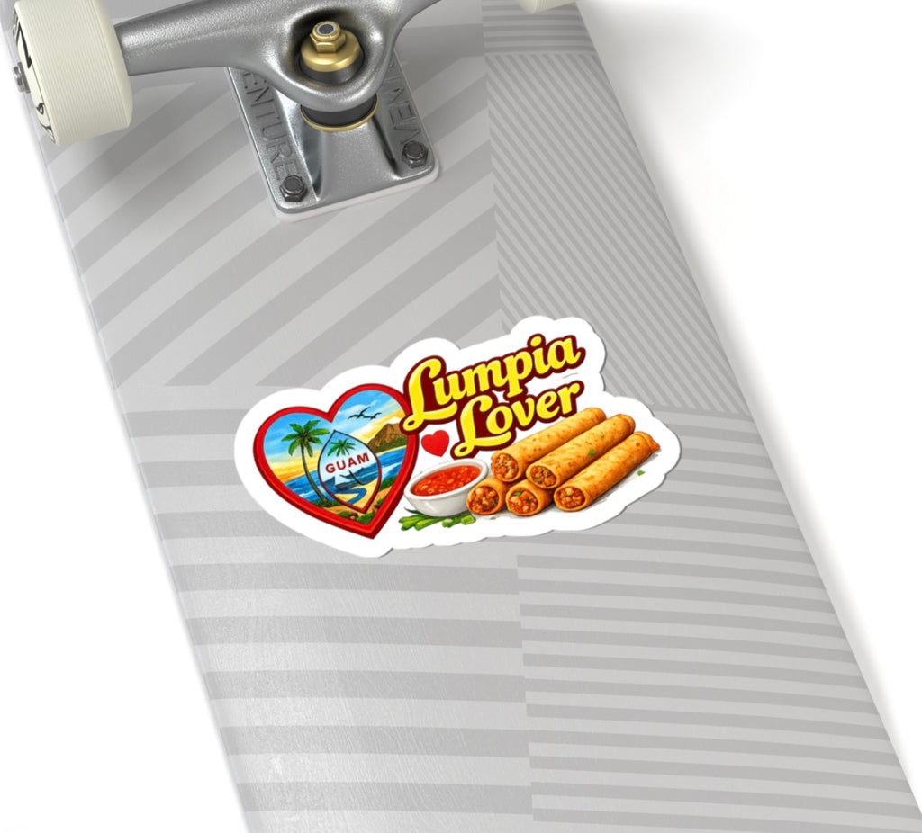 Guam Heart Stickers | Red Rice, Lumpia, Spam, Empanadas, BBQ, Mainland Island Timing Options