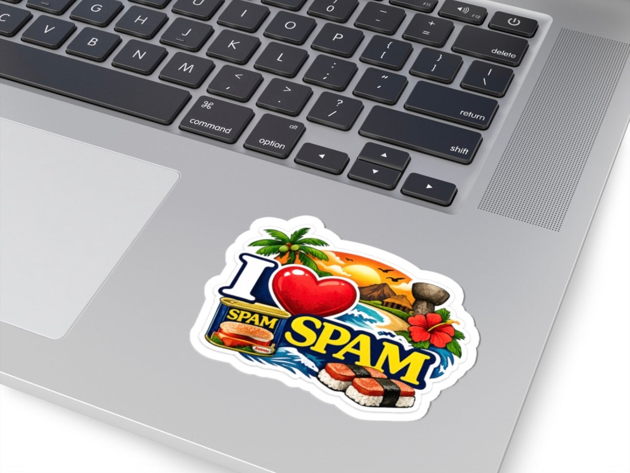 Guam Heart Stickers | Red Rice, Lumpia, Spam, Empanadas, BBQ, Mainland Island Timing Options