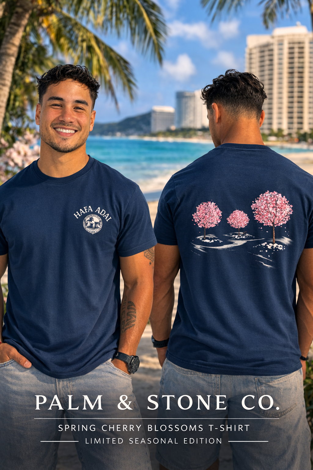 Limited Edition Hafa Adai Cherry Blossom T-Shirt | Heavyweight Dyed Tee