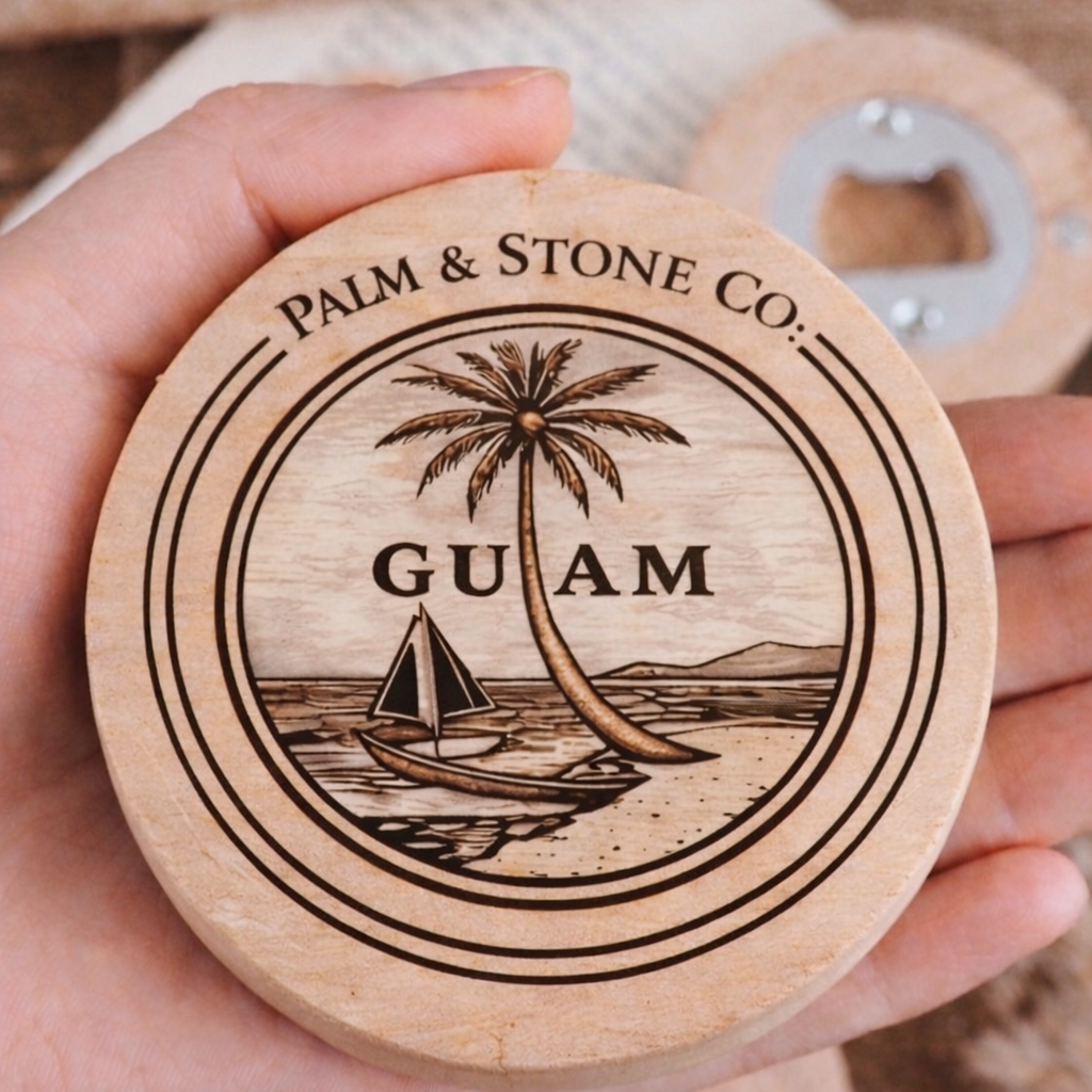 Custom Logo Engraved Magnetic Bottle Opener (sample mockup)