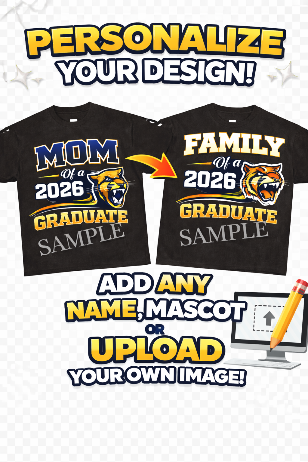 Personalized Proud Family of a 2026 Graduate T-Shirt