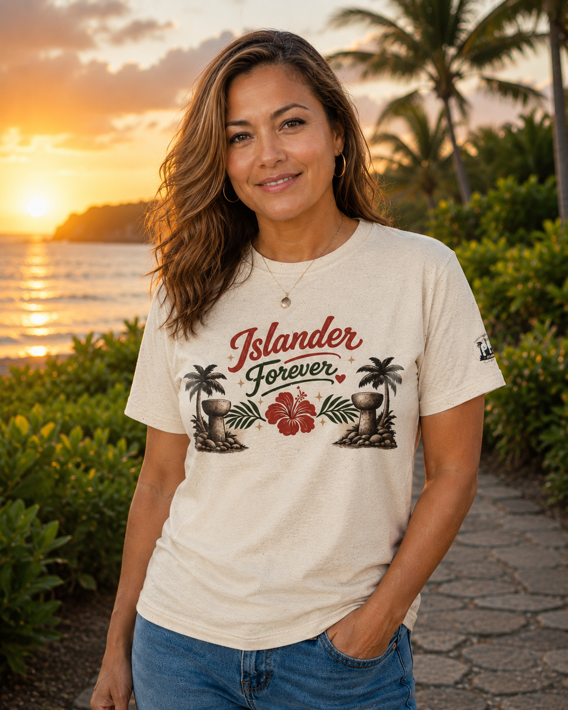 Personalized Islander Forever Unisex Heavy Cotton Tee (sample mockup)