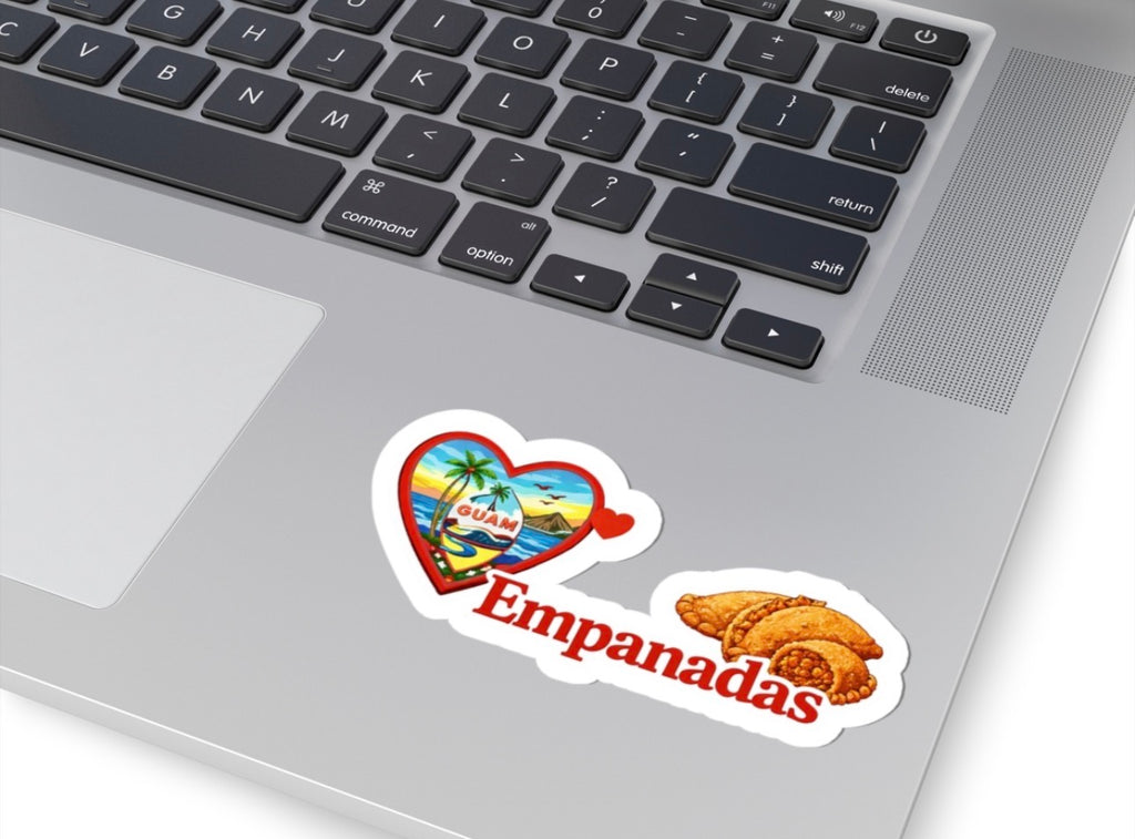 Guam Heart Stickers | Red Rice, Lumpia, Spam, Empanadas, BBQ, Mainland Island Timing Options