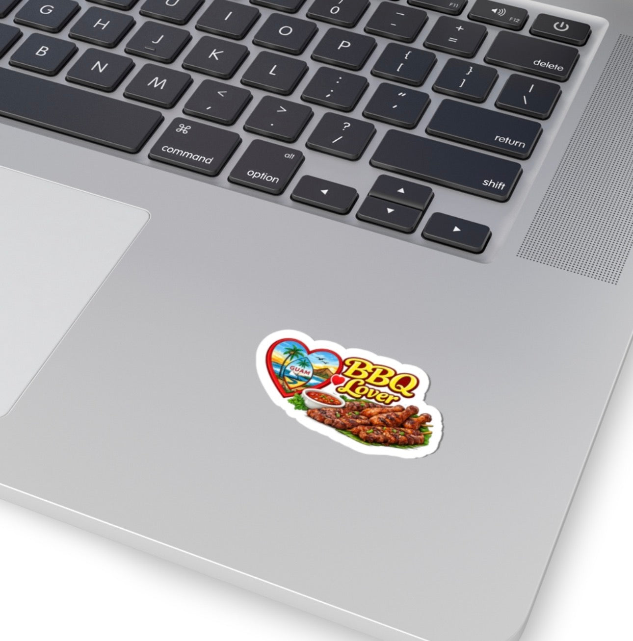 Guam Heart Stickers | Red Rice, Lumpia, Spam, Empanadas, BBQ, Mainland Island Timing Options