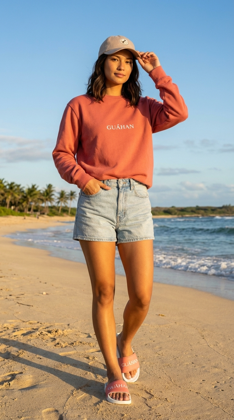 “Guahan” garment-dyed sweatshirt