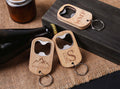Personalized Wooden Key Chain Bottle Openers