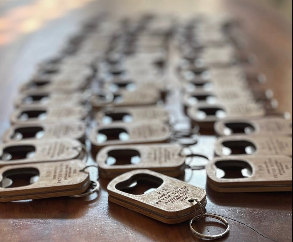 Personalized Wooden Key Chain Bottle Openers