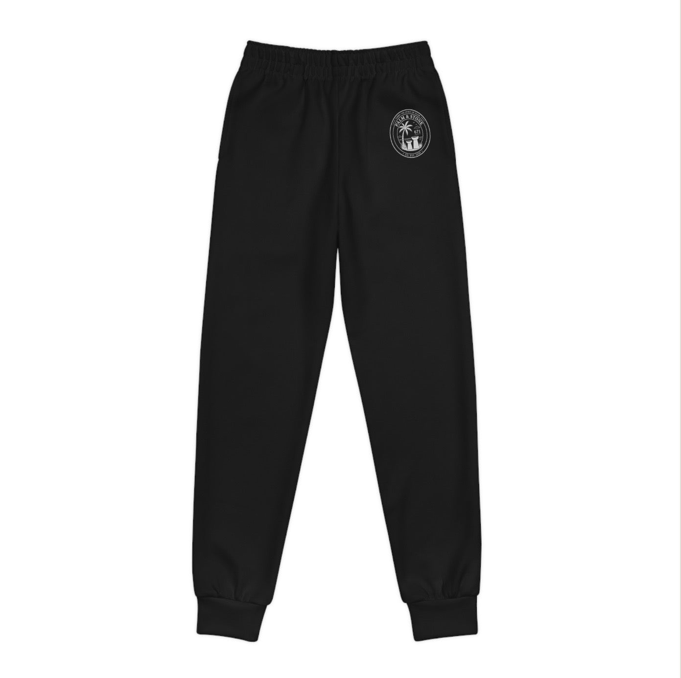 Youth Joggers with Small Crest Logo — Comfortable Kids Athletic Sweatpants