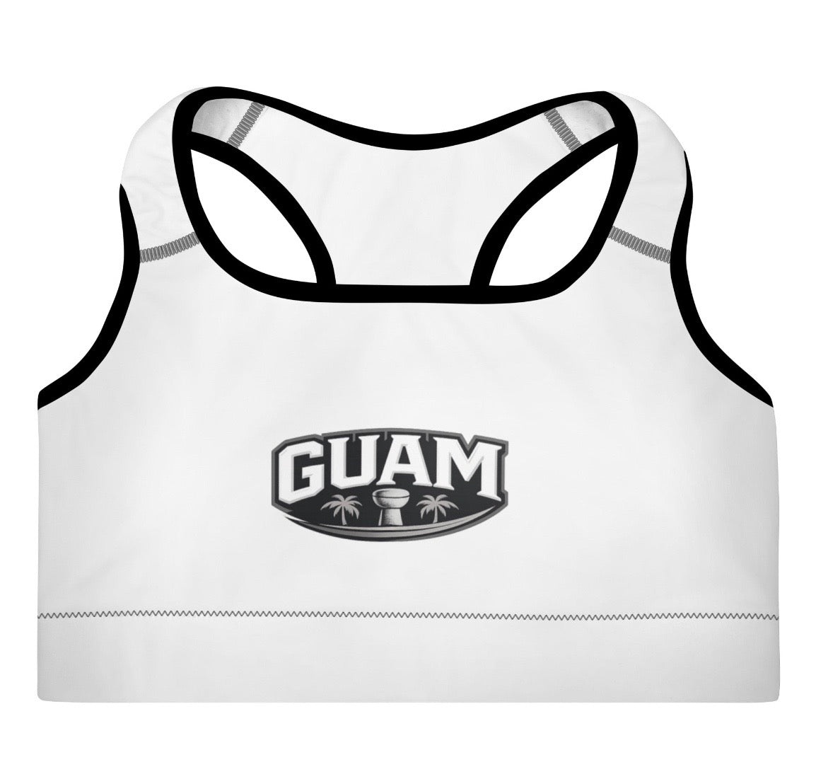 Guam Padded Sports bra (Mauve, Black, White and Dark Gray)