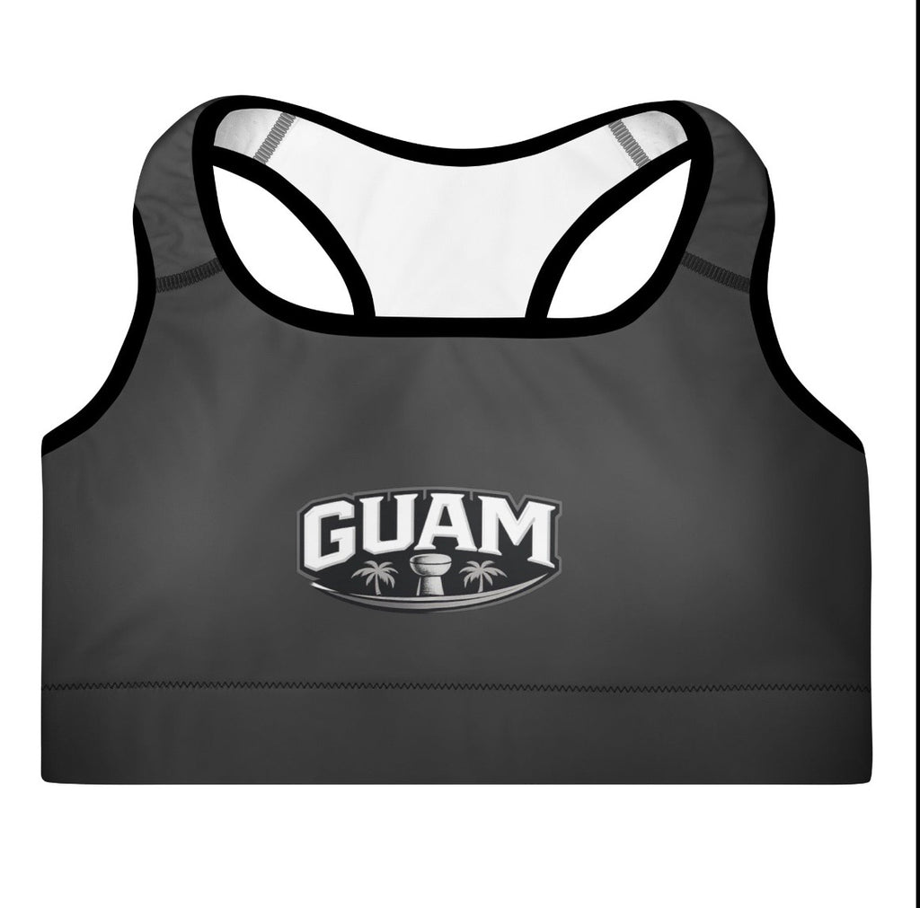Guam Padded Sports bra (Mauve, Black, White and Dark Gray)