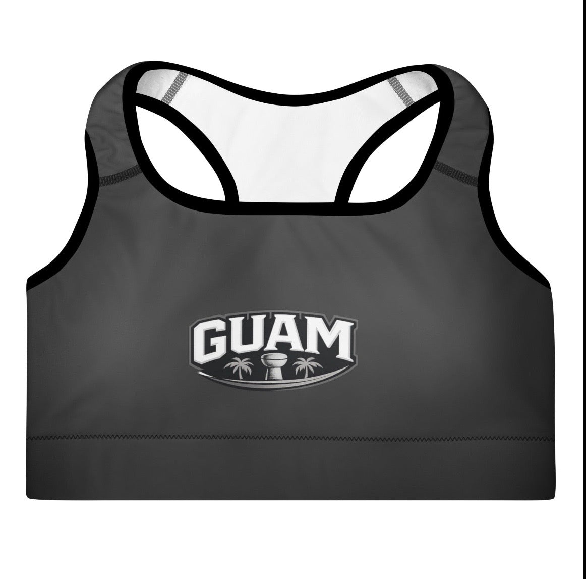 Guam Padded Sports bra (Mauve, Black, White and Dark Gray)