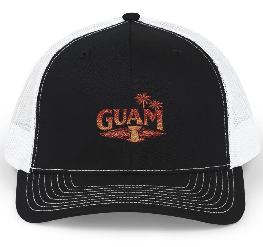 Palm Tree Patch Trucker Snapback Hat | Vintage Island Embroidery