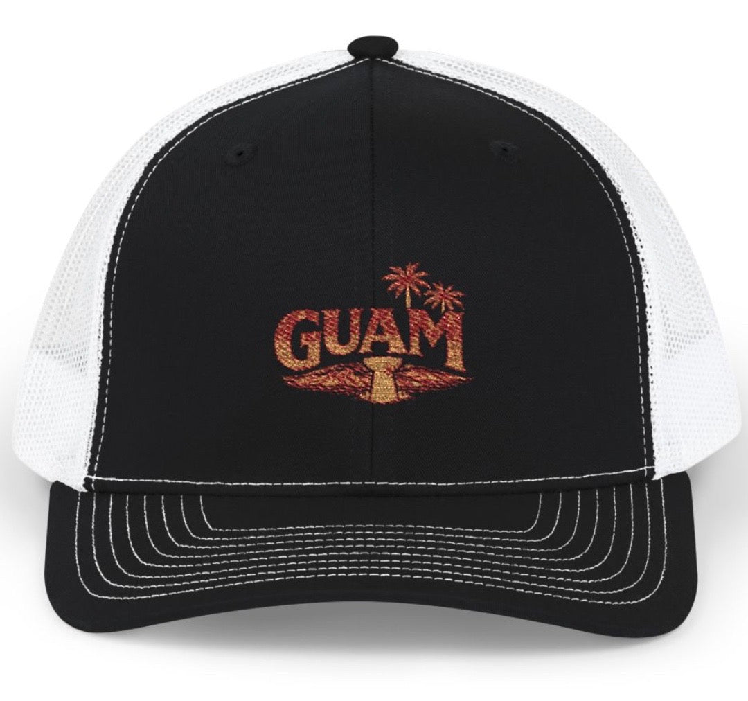 Palm Tree Patch Trucker Snapback Hat | Vintage Island Embroidery
