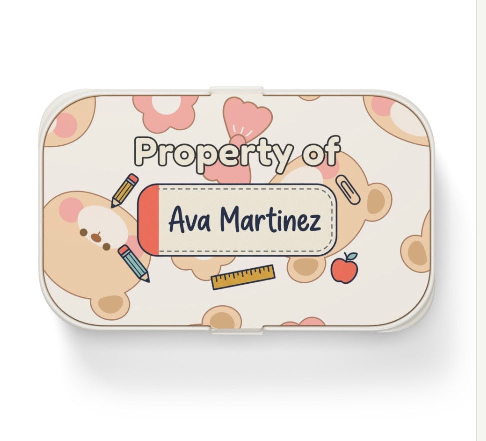 Personalized Bento Lunch Box (Add your own image, name or text)