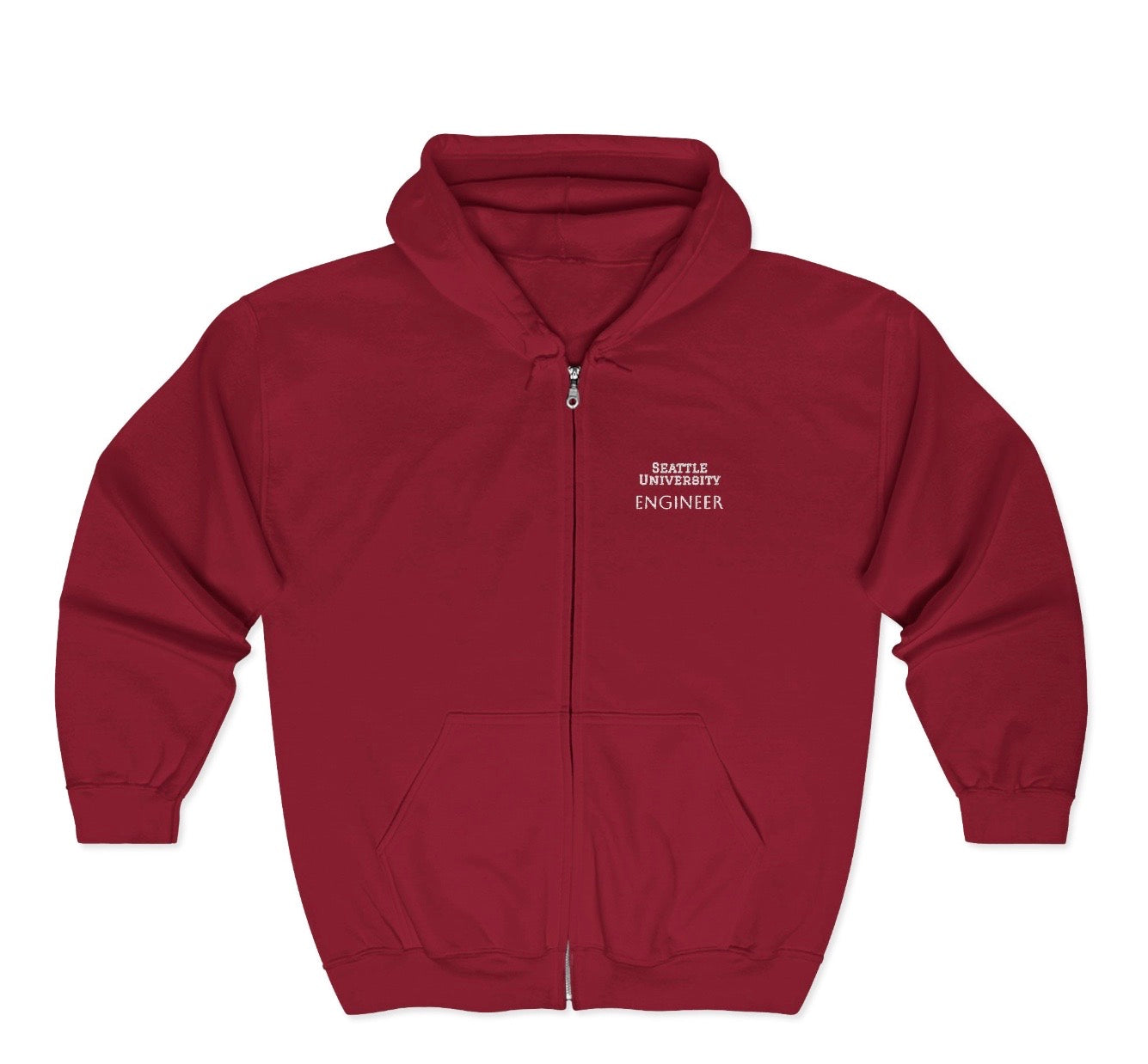 Personalized Unisex Heavy Blend™ Full Zip Hooded Sweatshirt (Add your school name, logo, subject, initials)