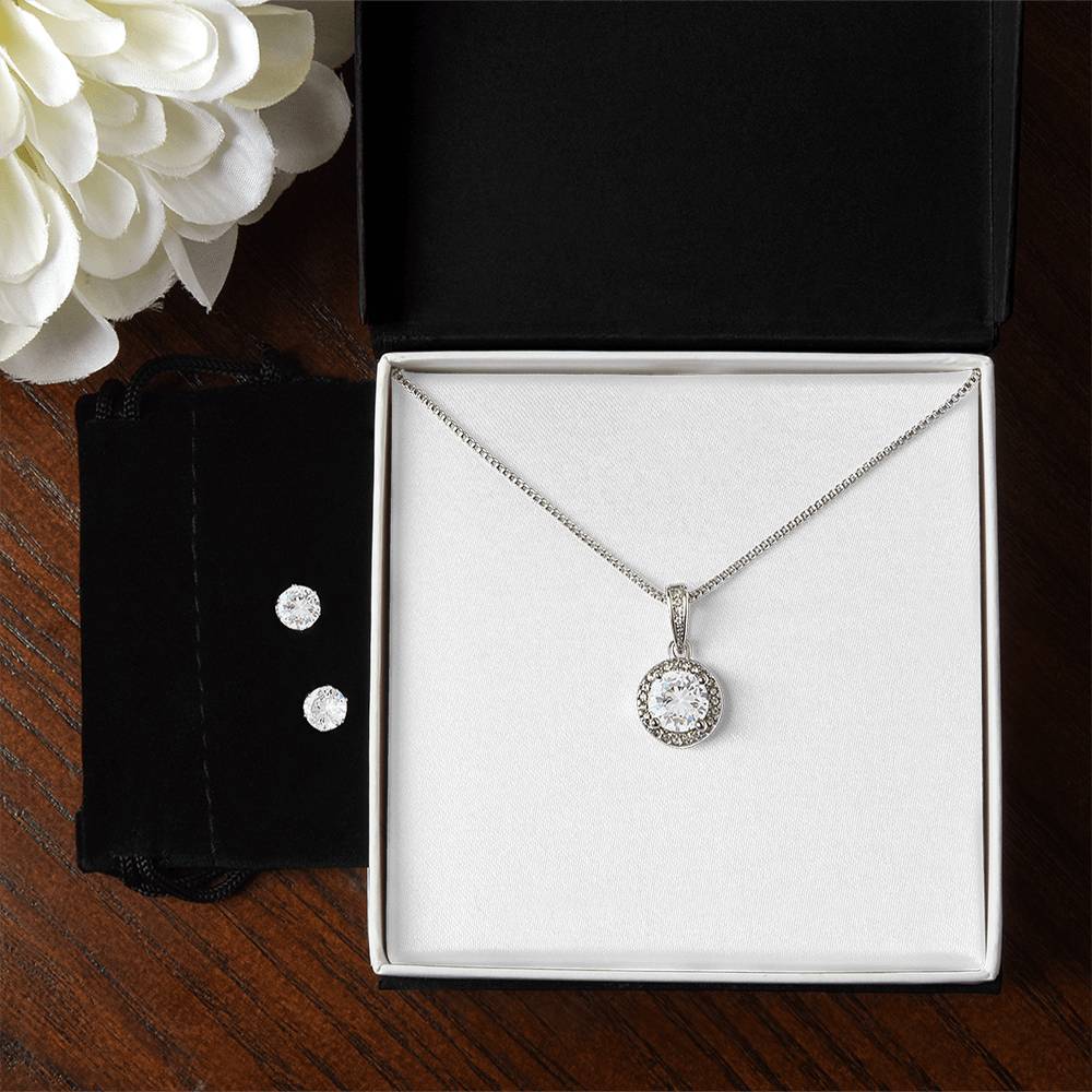 Eternal Hope Necklace and Cubic Zirconia Earring Set