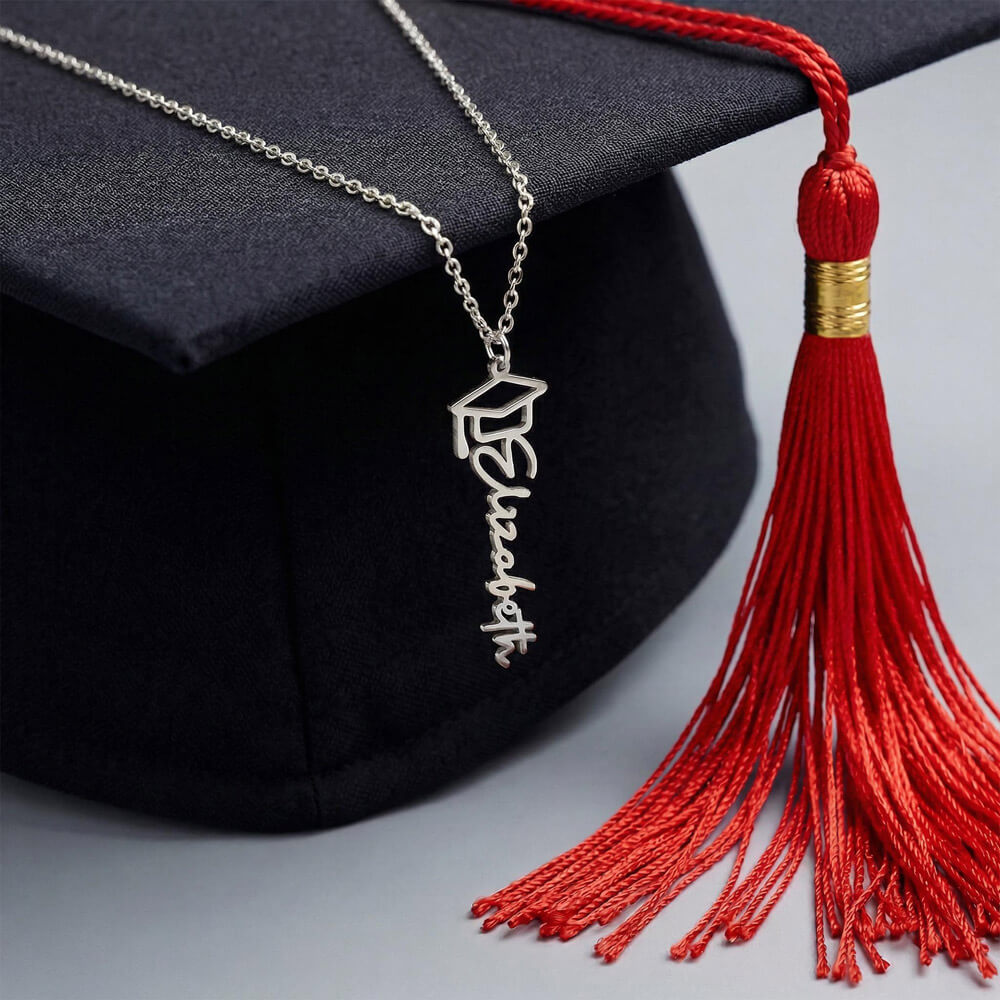 Personalized Graduation Cap Necklace