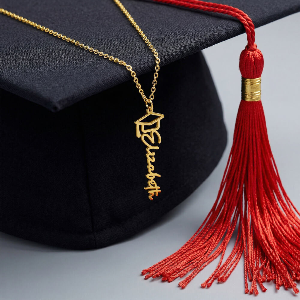 Personalized Graduation Cap Necklace