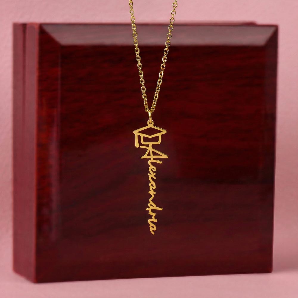 Personalized Graduation Cap Necklace