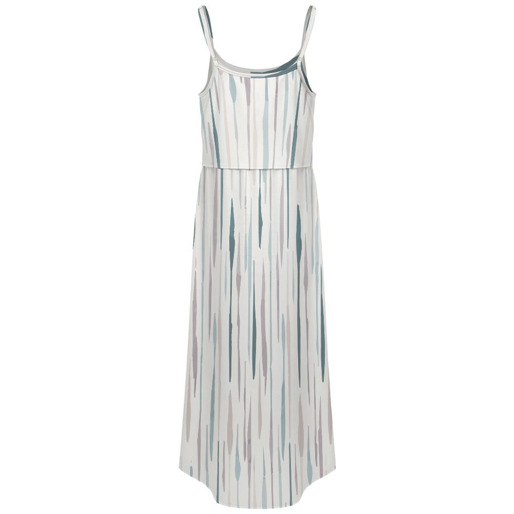 Spaghetti strap side slit dress