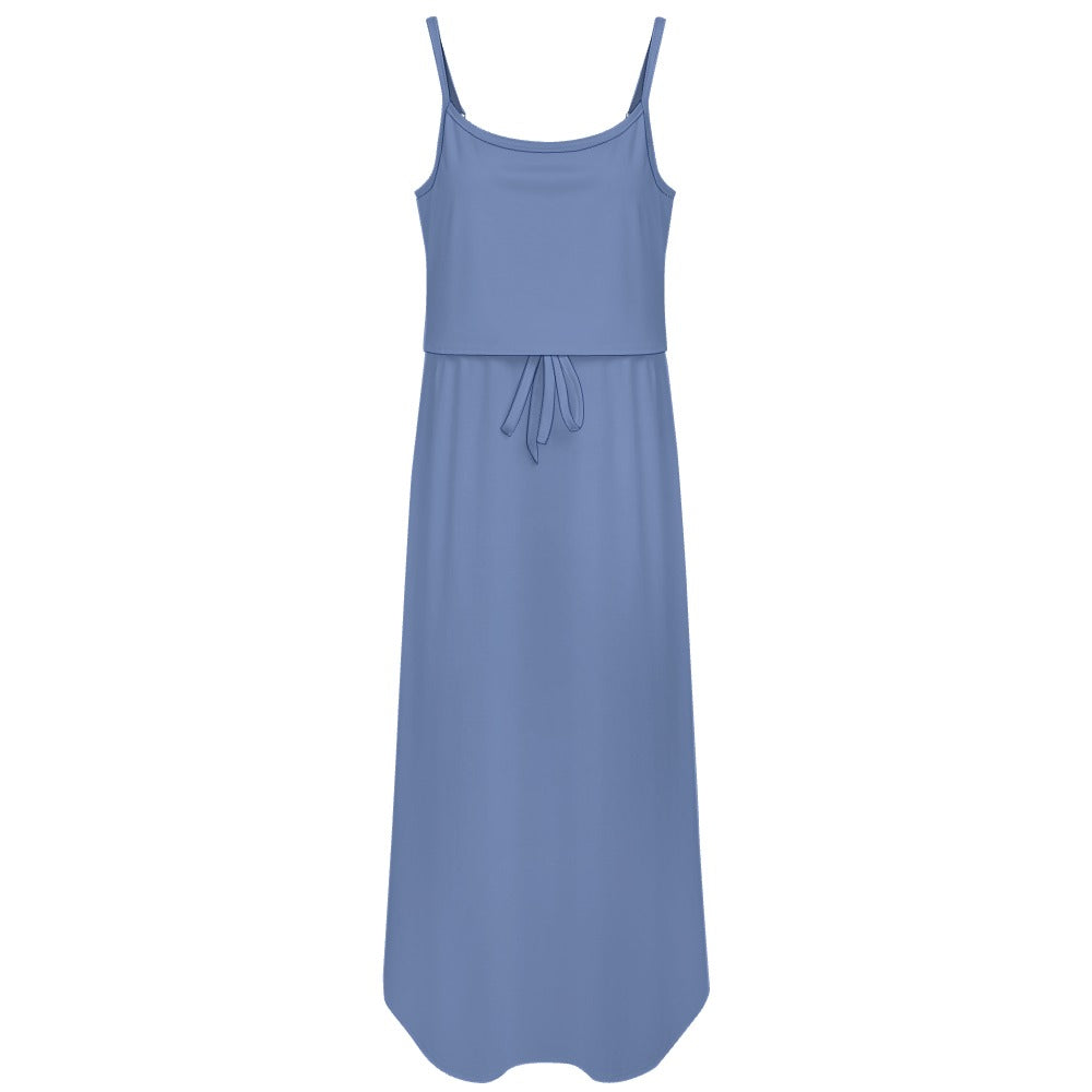Spaghetti strap side slit dress