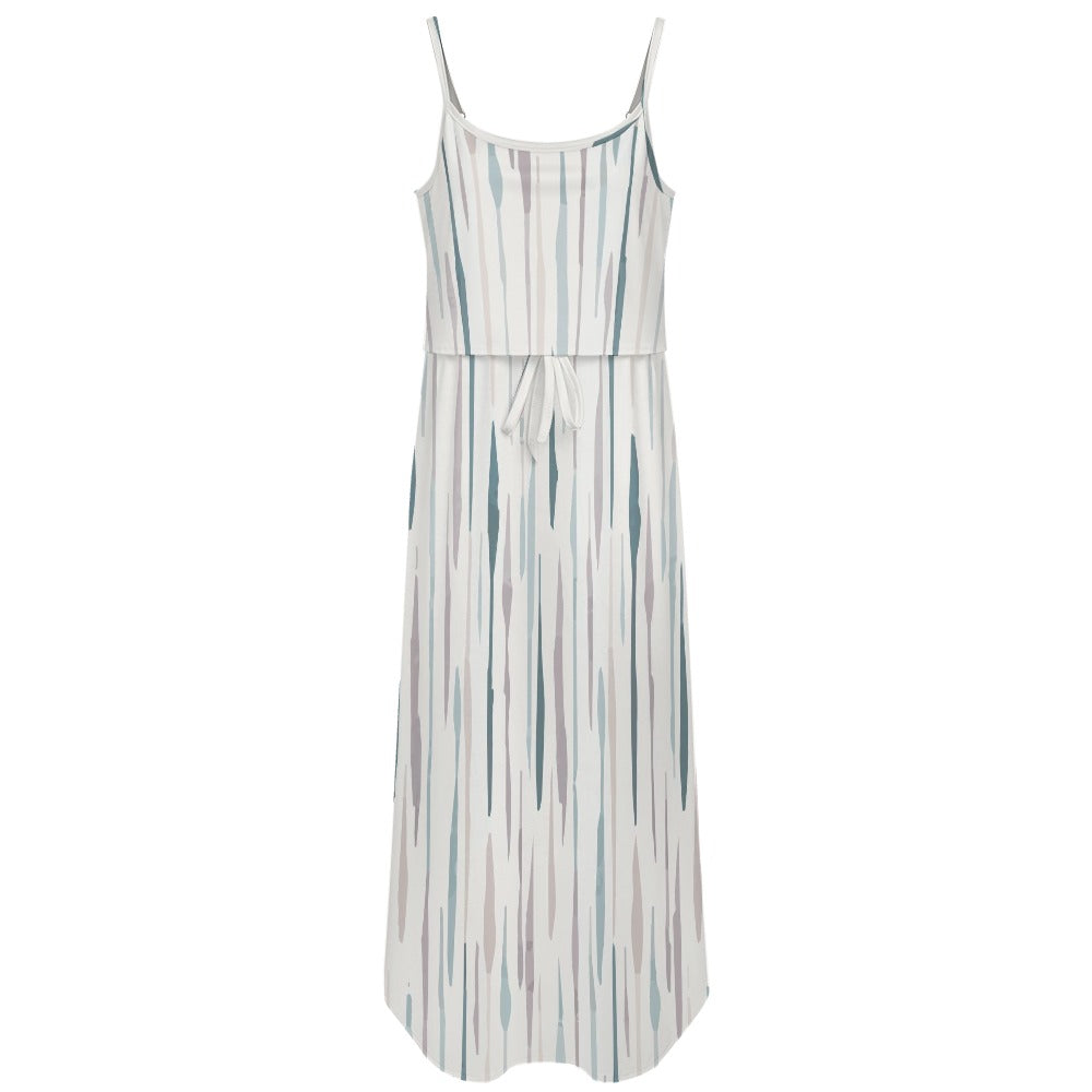 Spaghetti strap side slit dress